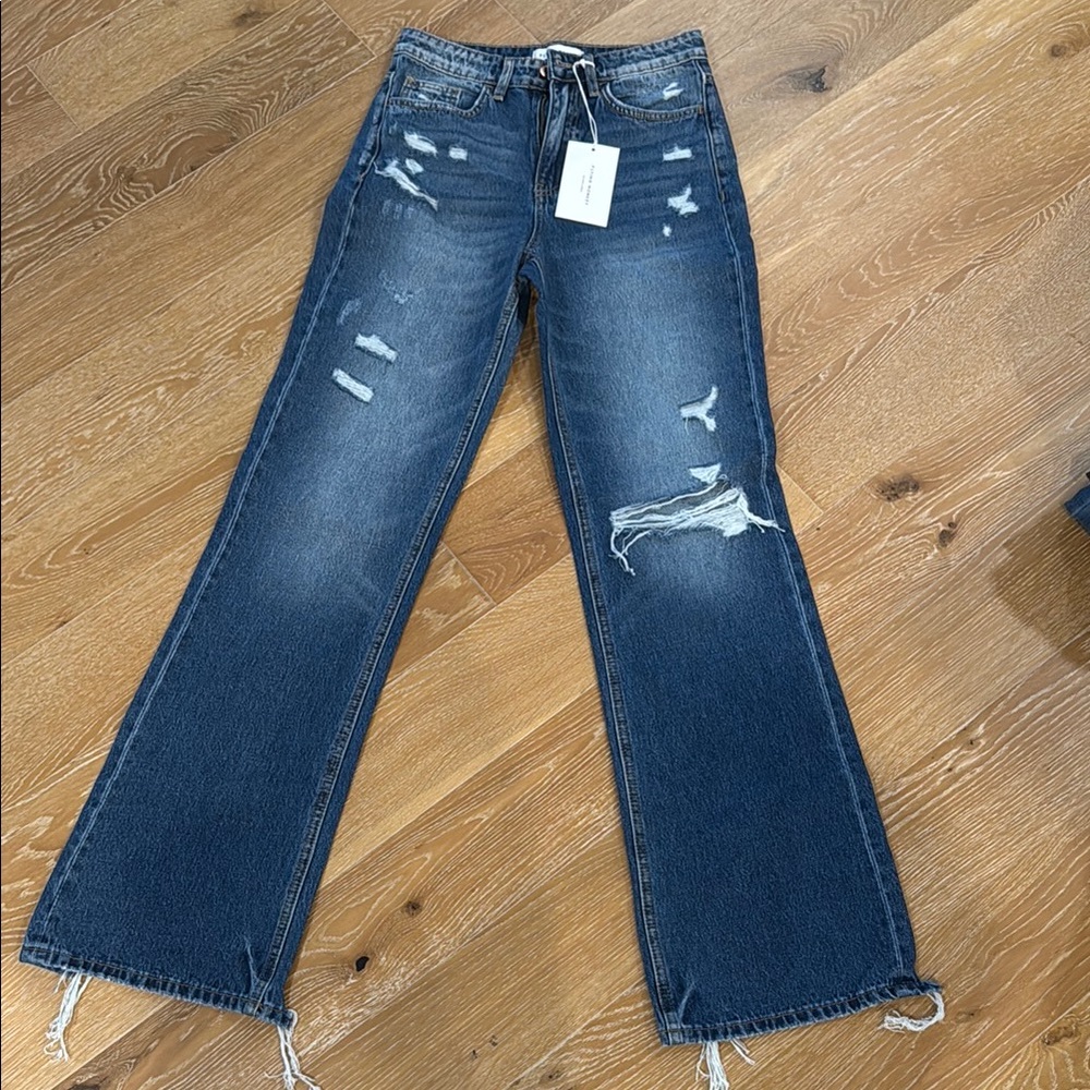 Flying Monkey Blue Flare Wide Leg Jeans
